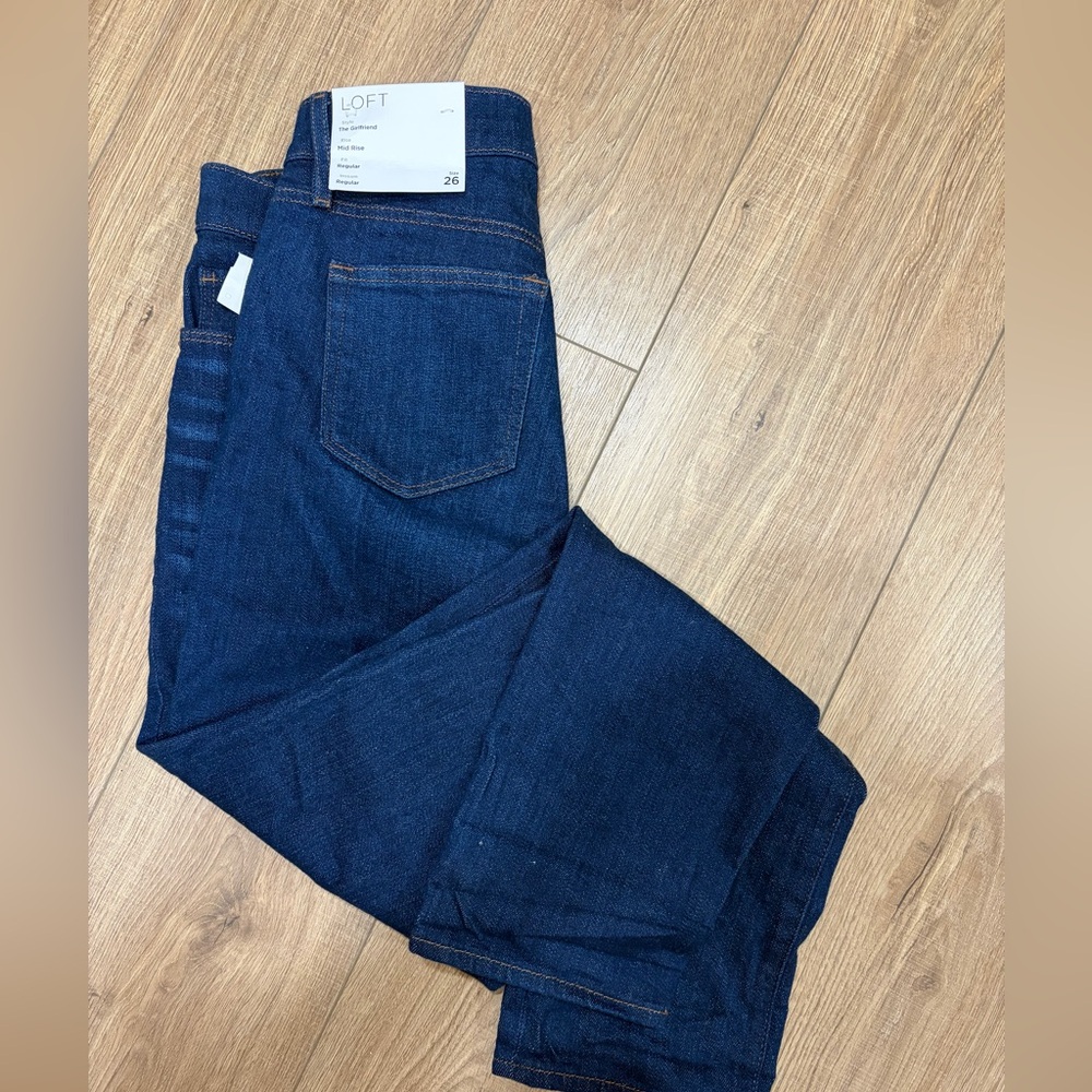 NEW LOFT Dark Straight Jeans